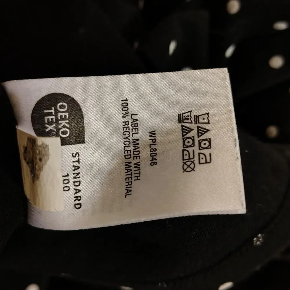 Style&Co Medium Polka Dot Black and White 3 Quarter Sleeve